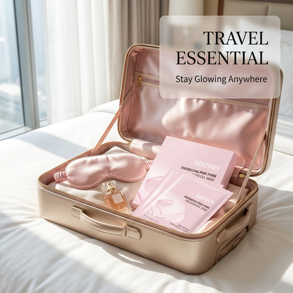 SOOVVY PDRN Pink Collagen Jelly Gel Mask，32g, 4ea