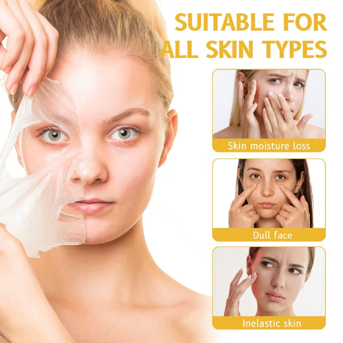 SOOVVY Turmeric Overnight Wrapping Peel Off Mask - Nourishes dull, uneven skin with hydrolyzed collagen for glowing skin and improved elasticity. Korean skincare, 2.53 fl. oz.