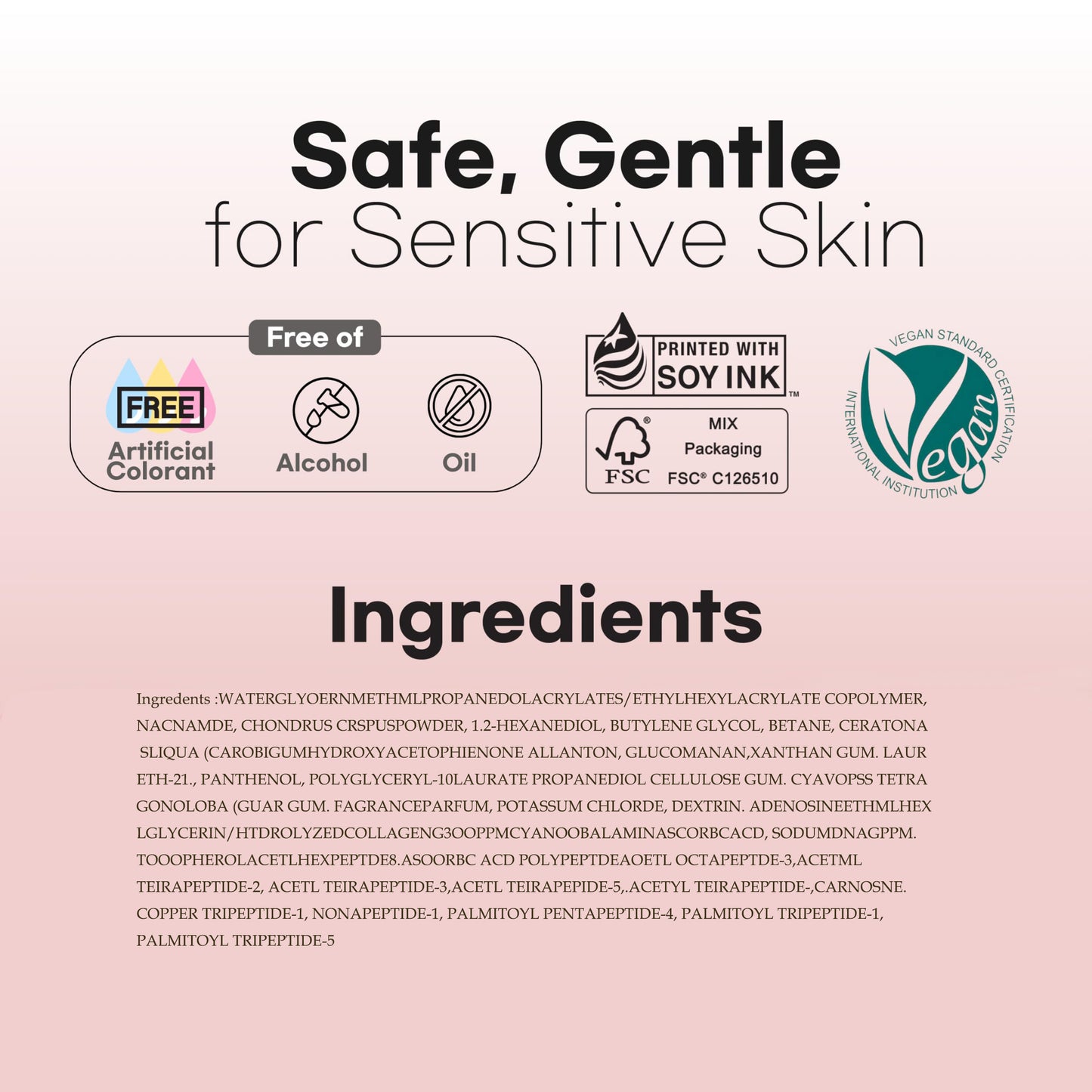 SOOVVY PDRN Pink Collagen Jelly Gel Mask，32g, 4ea