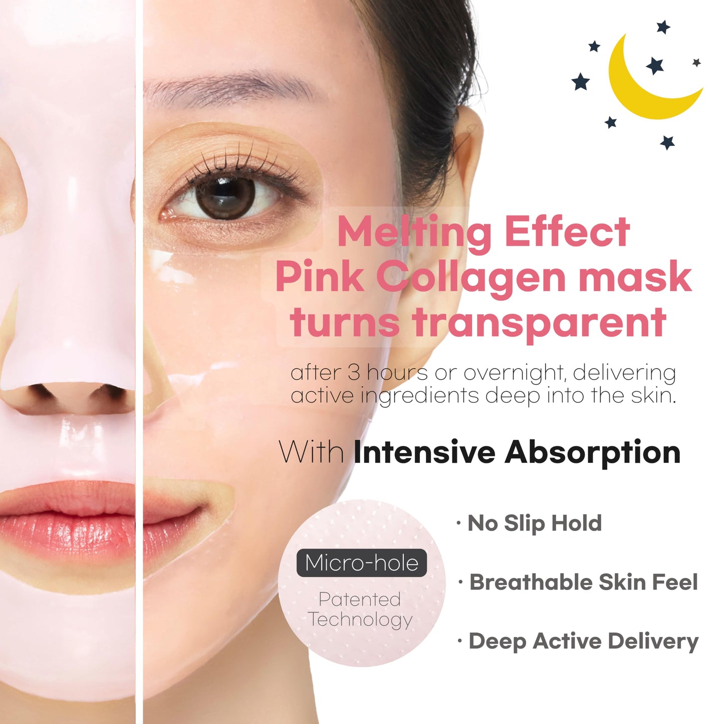 SOOVVY Bio-Collagen Real Deep Mask,PDRN Overnight Moisturizing Face Mask for Glow and Dewy Skin,Original Hydrating Vegan Collagen Face Mask,Korean Skincare,4ea